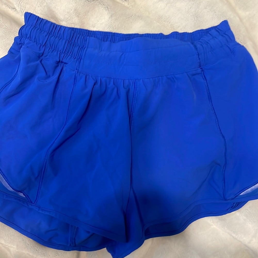 Blue lululemon size 6 shorts